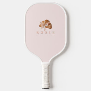 Personalised Coquette Croissant Pink Ribbon Pickleball Paddle
