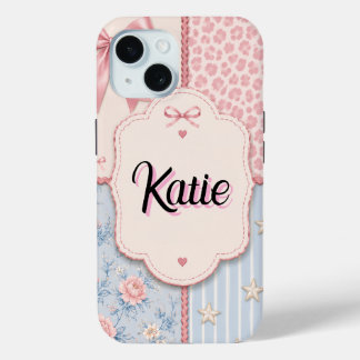 Personalised Coquette Patchwork Phone Case