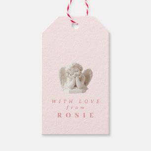 Personalised Coquette Sleeping Angel Sculpture Gift Tags