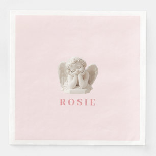 Personalised Coquette Sleeping Angel Sculpture Napkin