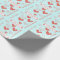 Personalised Coral Aqua Hearts Holiday Paper