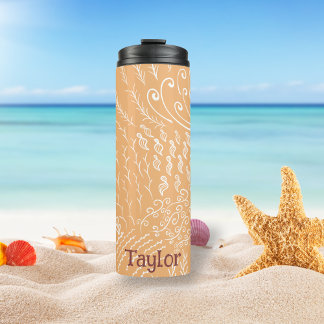 Personalised | Coral Reef Shell Print Thermal Tumbler