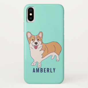 Personalised Corgi Dog Mint Green Case-Mate iPhone Case