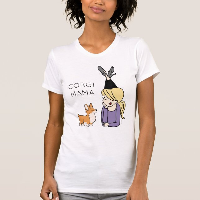 Personalised Corgi Mama T-Shirt (Front)