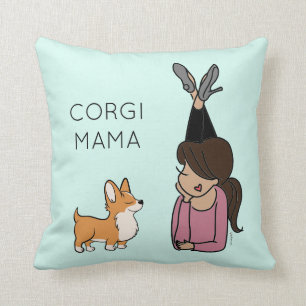 Personalised Corgi Mama Throw Pillow