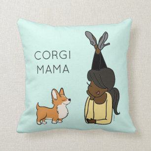 Personalised Corgi Mama Throw Pillow