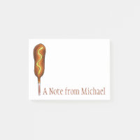 Personalised Corn Dog Corndog w/ Mustard Post Its