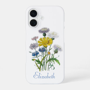 Personalised Cornflowers iPhone 16 Case