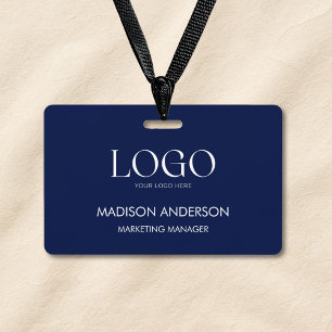 Personalised Corporate Business Logo Modern ID Badge