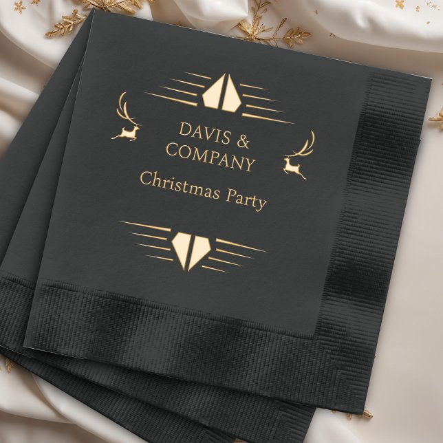 Personalised Corporate Christmas Party Foil Napkins (Creator Uploaded)