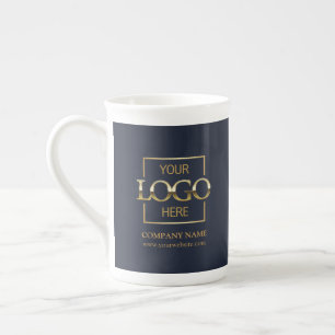 Personalised Corporate Company Logo Employee Gift Bone China Mug