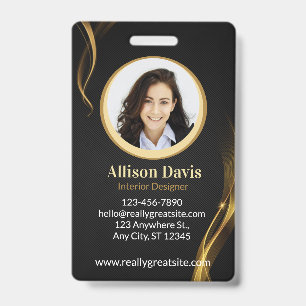 Personalised Corporate Employee Black ID Badge