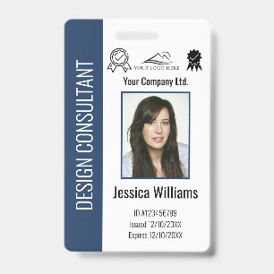 Personalised Corporate Employee Blue ID Badge