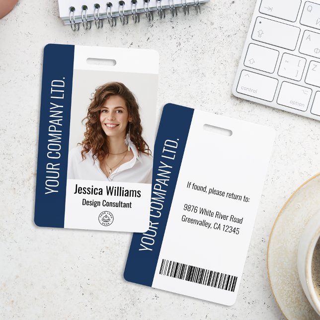 Personalised Corporate Employee Blue ID Badge (Creator Uploaded)