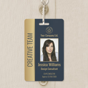 Personalised Corporate Employee Blue ID Badge