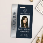 Personalised Corporate Employee Blue Silver ID