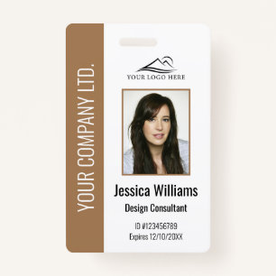 Personalised Corporate Employee Brown ID ID Badge