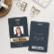 Personalised Corporate Employee Gold Blue ID