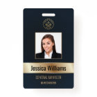 Personalised Corporate Employee Gold Blue ID