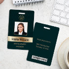 Personalised Corporate Employee Gold Green ID