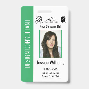 Personalised Corporate Employee Green ID Badge