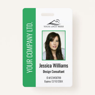 Personalised Corporate Employee Green ID ID Badge
