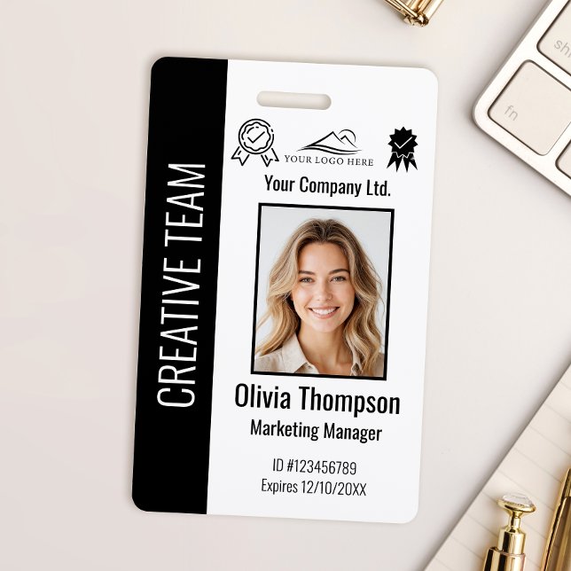 Personalised Corporate Employee ID Badge Black (Creator Uploaded)