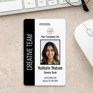 Personalised Corporate Employee ID Badge Black