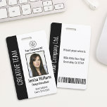Personalised Corporate Employee ID Badge Black<br><div class="desc">Easily personalise this professional employee photo ID badge with your custom details.</div>