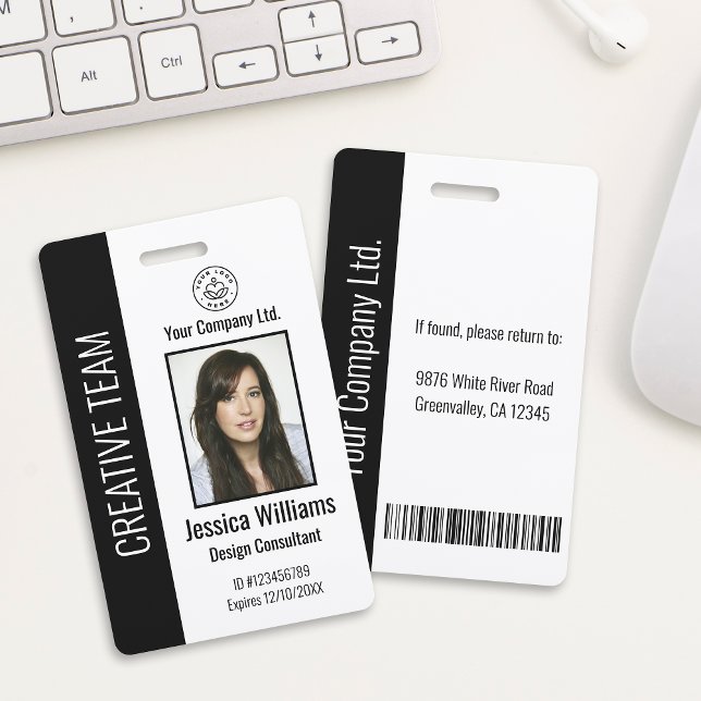 Personalised Corporate Employee ID Badge Black (Creator Uploaded)