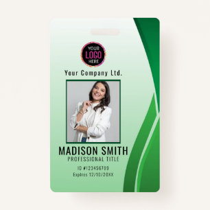 Personalised Corporate Employee ID Badge Blue