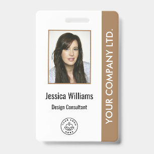 Personalised Corporate Employee ID Badge Brown