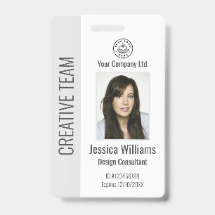 Personalised Corporate Employee ID Badge Grey