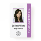 Personalised Corporate Employee ID Badge Purple