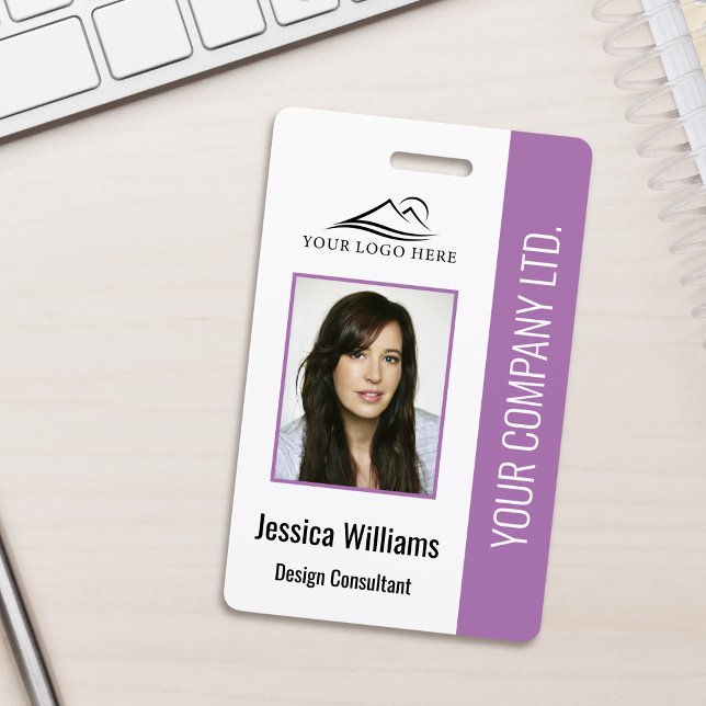Personalised Corporate Employee ID Badge Purple (Creator Uploaded)