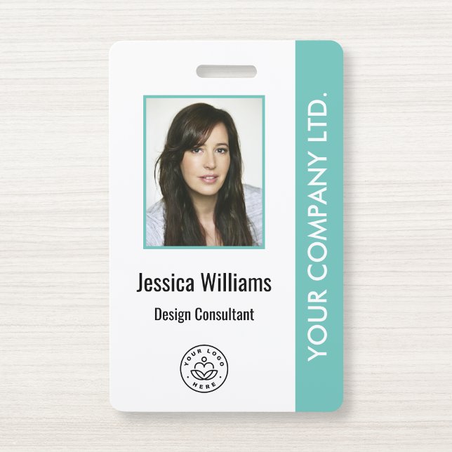 Personalised Corporate Employee ID Badge Teal (Creator Uploaded)