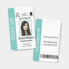 Personalised Corporate Employee ID Badge Teal