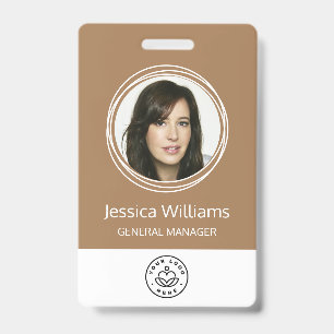 Personalised Corporate Employee ID Brown Badge