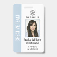 Personalised Corporate Employee ID Dusty Blue