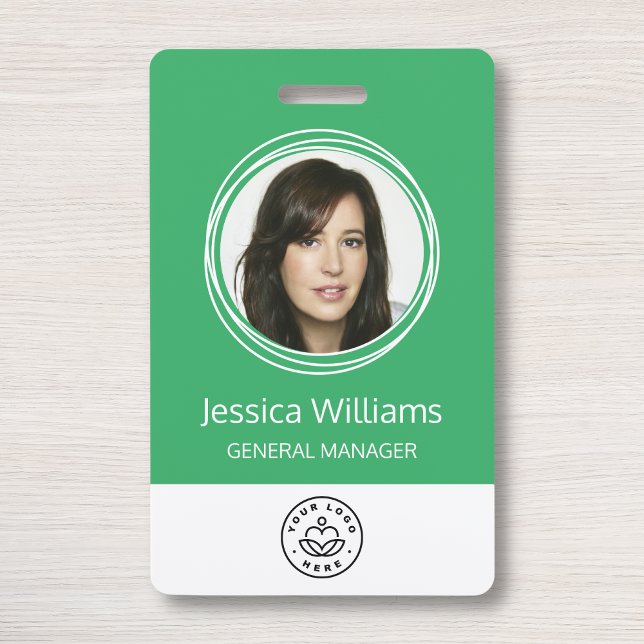 Personalised Corporate Employee ID Green ID Badge (Creator Uploaded)