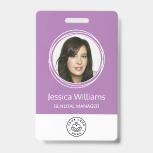 Personalised Corporate Employee ID Purple Badge