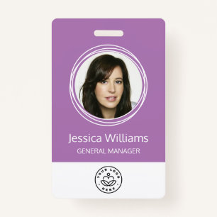 Personalised Corporate Employee ID Purple ID Badge