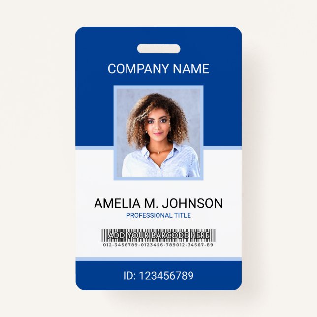 Personalised Corporate Employee Photo ID Badge (Front)