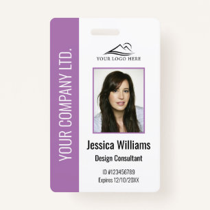 Personalised Corporate Employee Purple ID ID Badge