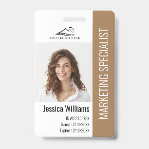 Personalised Corporate Employee Staff Brown ID Badge