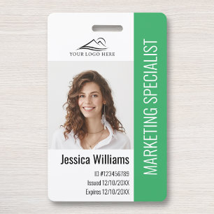 Personalised Corporate Employee Staff Green ID ID Badge