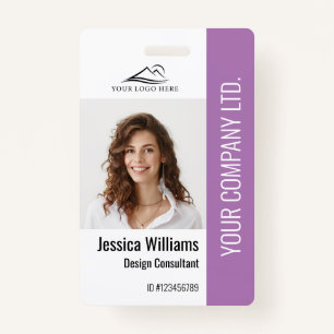 Personalised Corporate Employee Staff Purple ID ID Badge