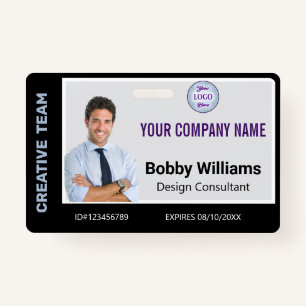 Personalised Corporate ID Employee Badge Black ID Badge