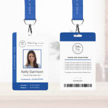 Personalised Corporate Modern Employee ID barcode