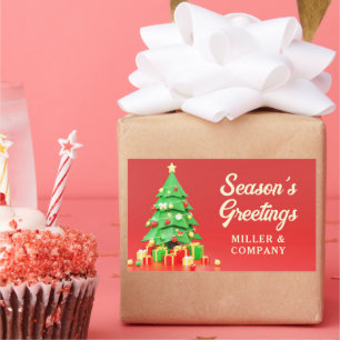 Personalised Corporate Season's Greetings Rectangular Sticker